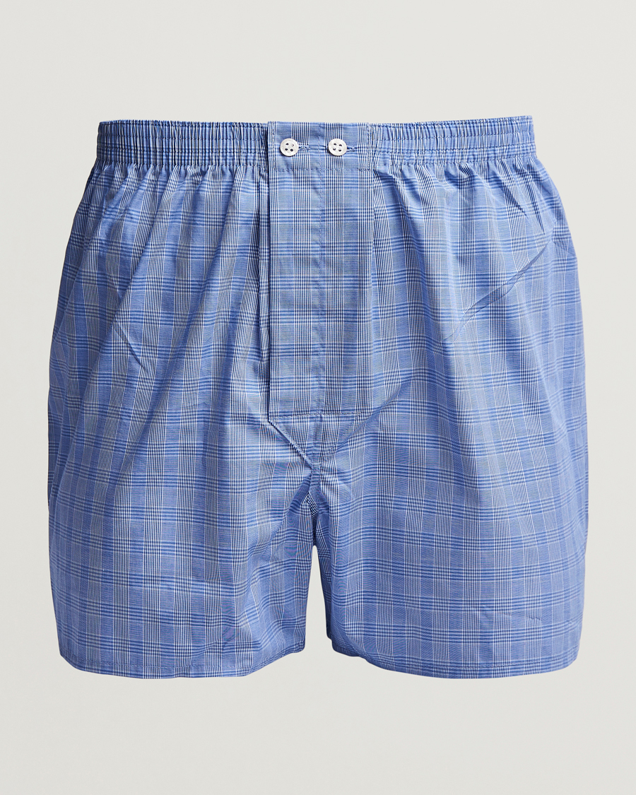Herre | Undertøj | Derek Rose | Classic Fit Cotton Boxer Shorts Blue