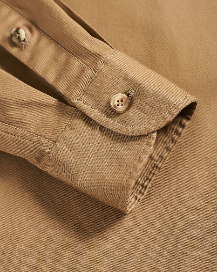 Herre | Skjorter | Lardini | Cotton Safari Pocket Overshirt Sand