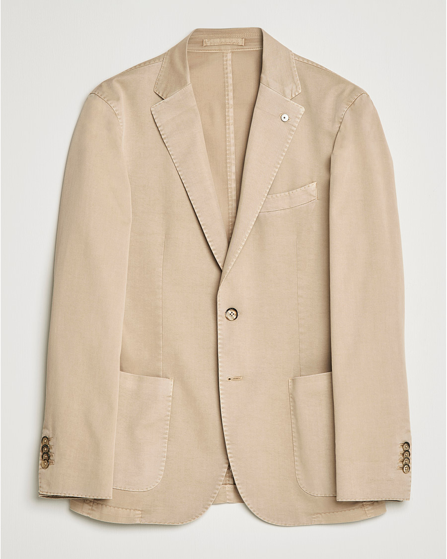 Herre | Blazere & jakker | L.B.M. 1911 | Jack Regular Fit Cotton Stretch Blazer Sand