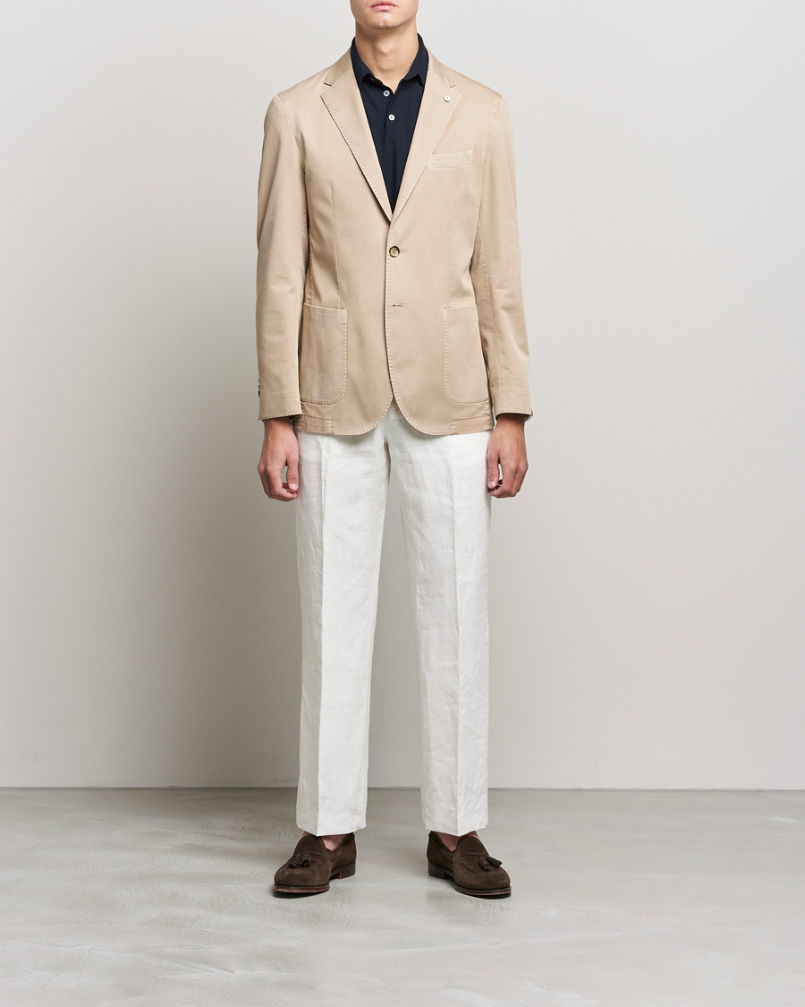Herre | Blazere & jakker | L.B.M. 1911 | Jack Regular Fit Cotton Stretch Blazer Sand