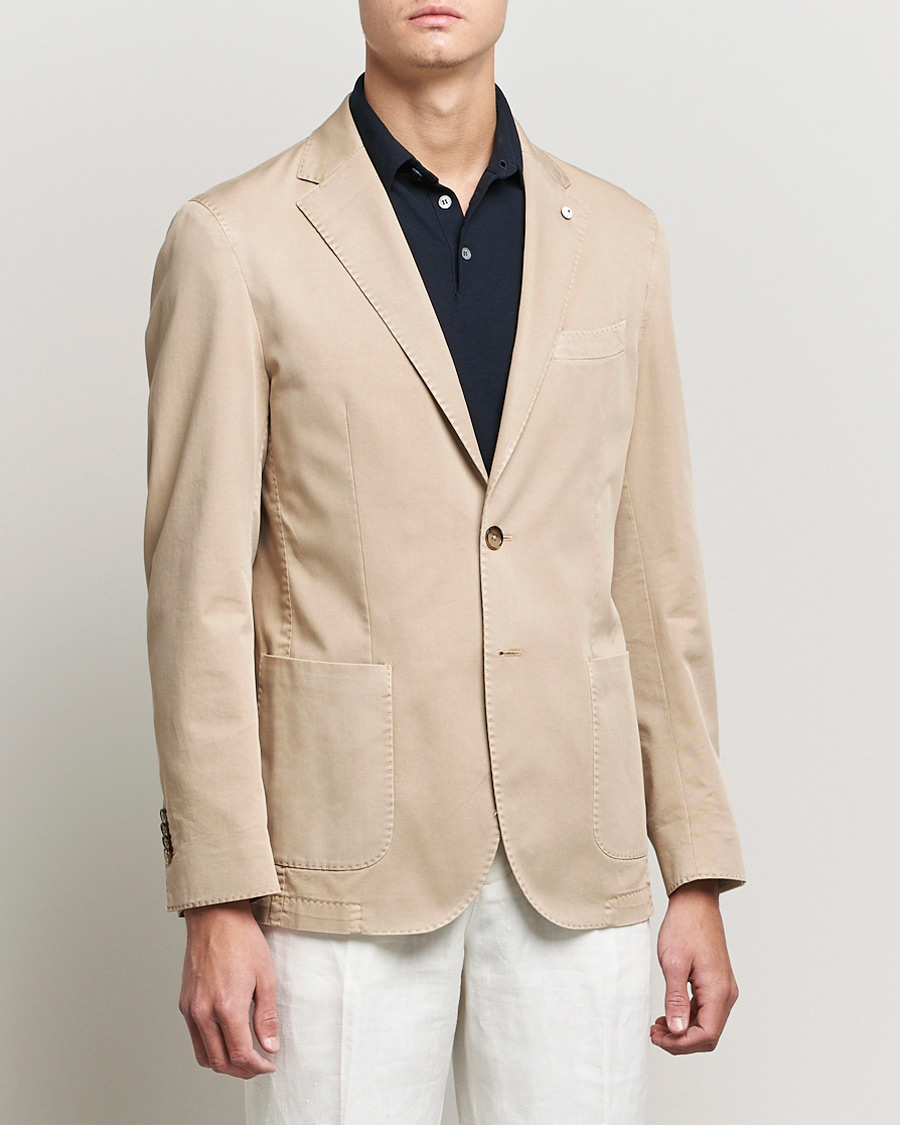 Herre | Blazere & jakker | L.B.M. 1911 | Jack Regular Fit Cotton Stretch Blazer Sand