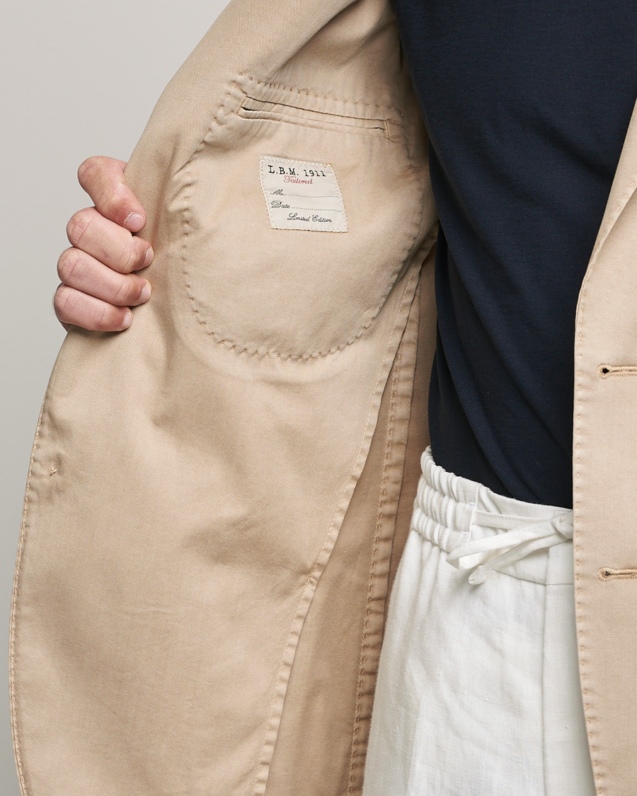 Herre | Blazere & jakker | L.B.M. 1911 | Jack Regular Fit Cotton Stretch Blazer Sand