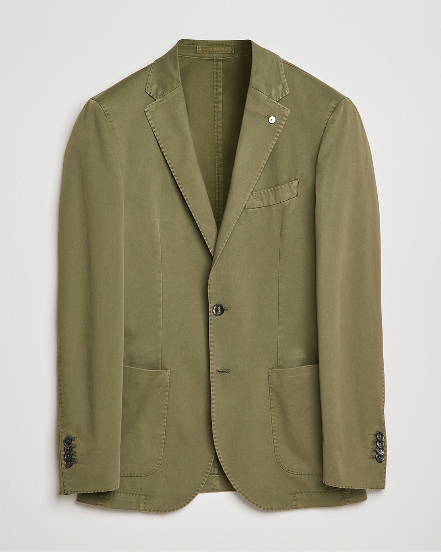 Herre | Blazere & jakker | L.B.M. 1911 | Jack Regular Fit Cotton Stretch Blazer Olive