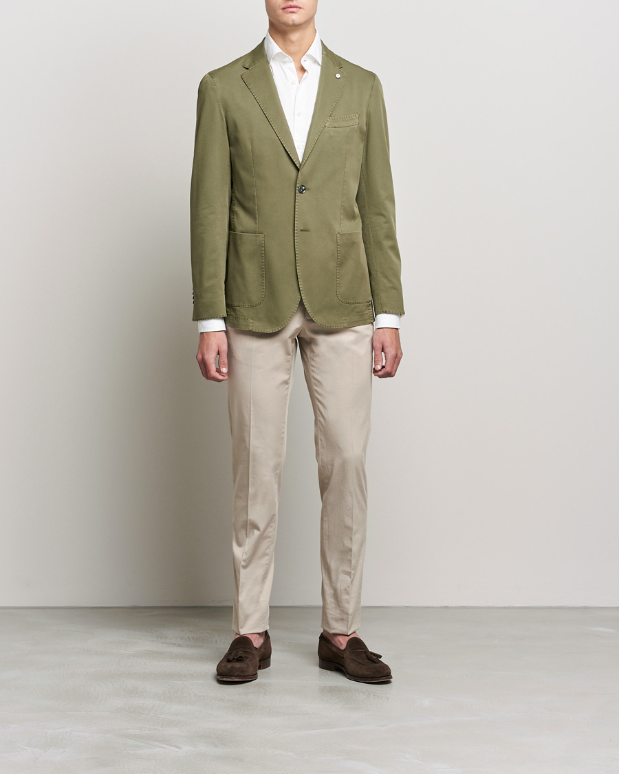 Herre | Blazere & jakker | L.B.M. 1911 | Jack Regular Fit Cotton Stretch Blazer Olive