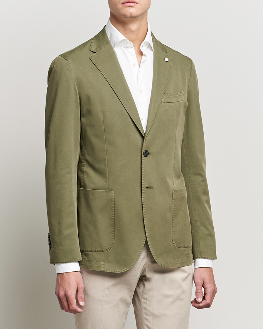 Herre | Blazere & jakker | L.B.M. 1911 | Jack Regular Fit Cotton Stretch Blazer Olive