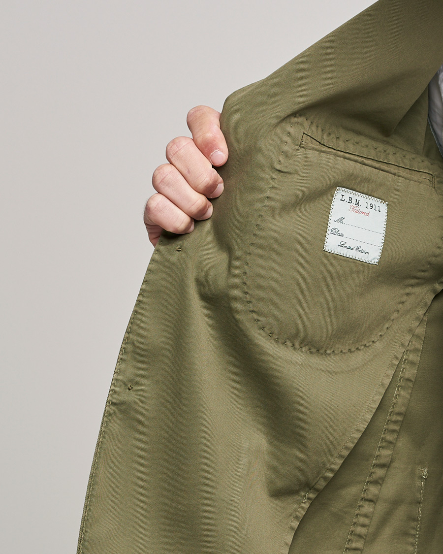 Herre | Blazere & jakker | L.B.M. 1911 | Jack Regular Fit Cotton Stretch Blazer Olive