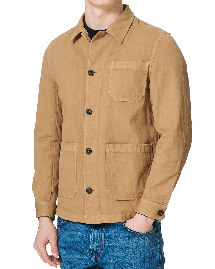 Herre | Skjorter | L.B.M. 1911 | Cotton/Linen Overshirt Beige