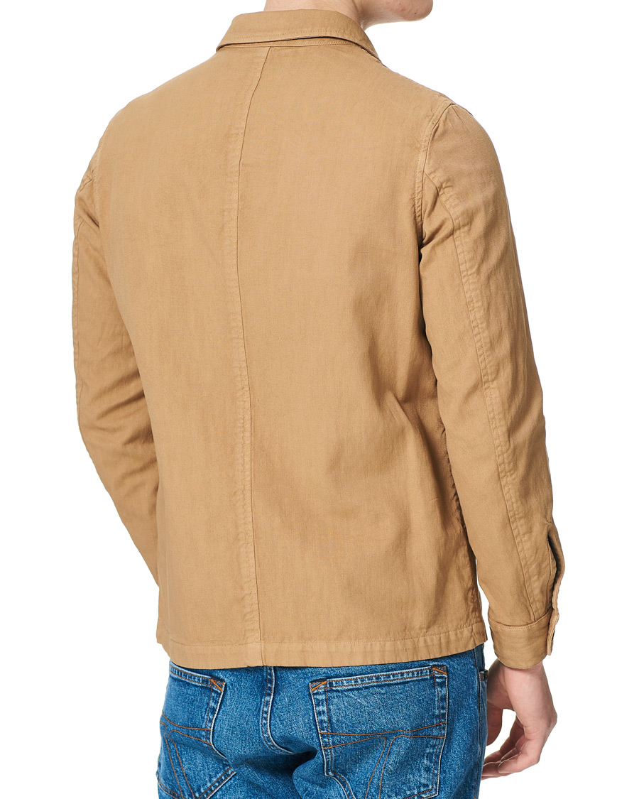 Herre | Skjorter | L.B.M. 1911 | Cotton/Linen Overshirt Beige