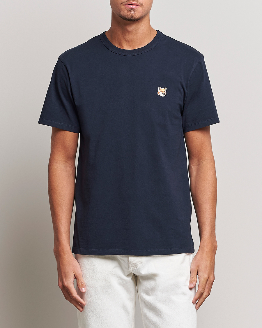 Herre | Kortærmede t-shirts | Maison Kitsuné | Fox Head T-Shirt Navy