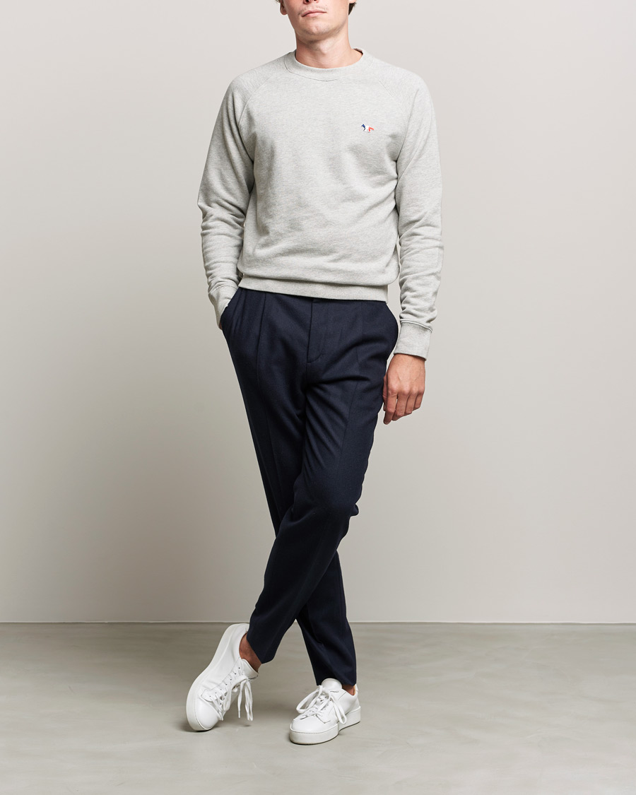 Herre | Trøjer | Maison Kitsuné | Tricolor Fox Sweatshirt Grey Melange