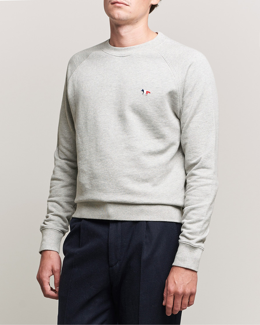 Herre | Trøjer | Maison Kitsuné | Tricolor Fox Sweatshirt Grey Melange