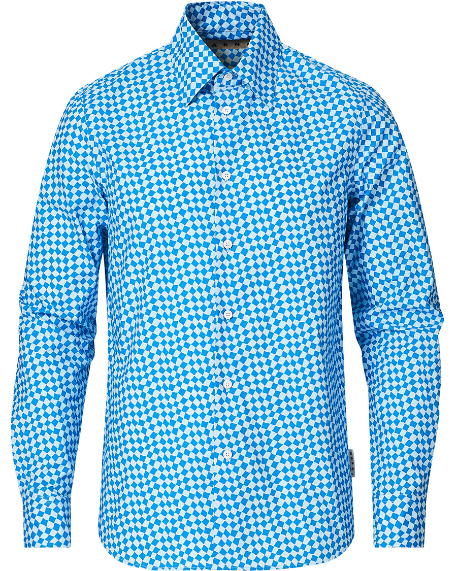 Herre | Skjorter | Marni | Rhombus Print Shirt Blue