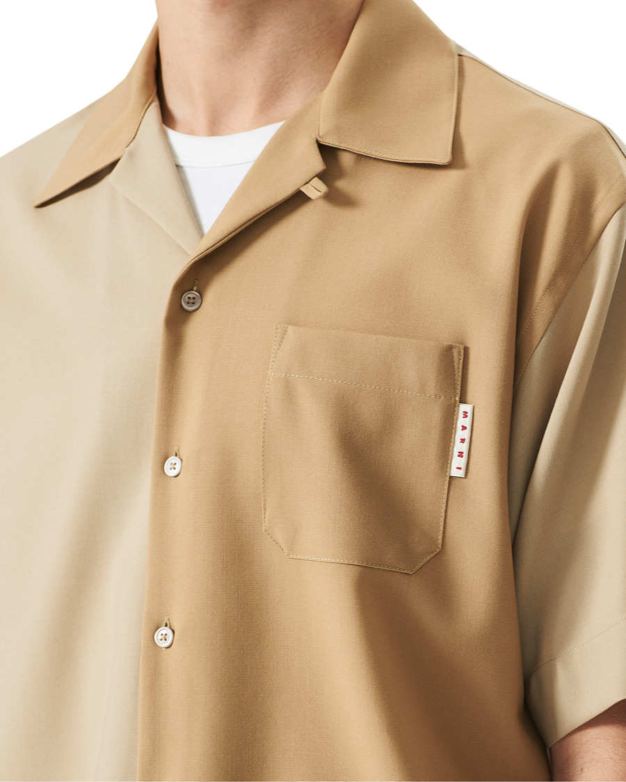 Herre | Skjorter | Marni | Colour Block Bowling Shirt Beige