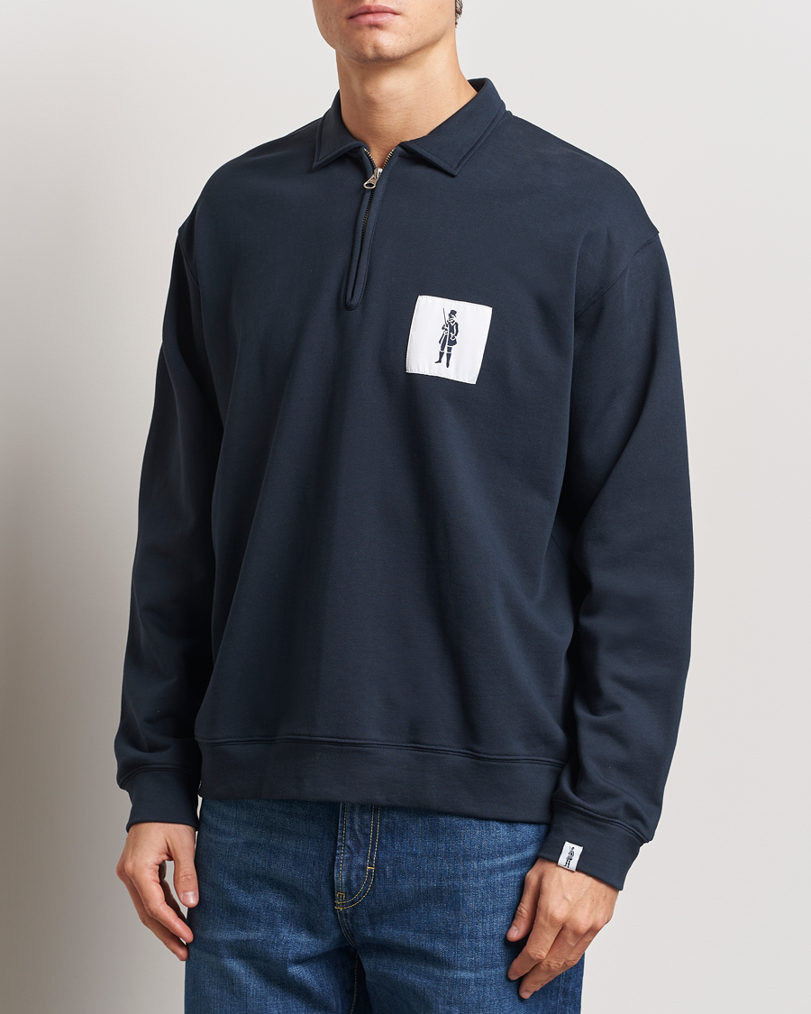 Herre | Tøj | Mackintosh | Dandyman Zip Sweat Navy