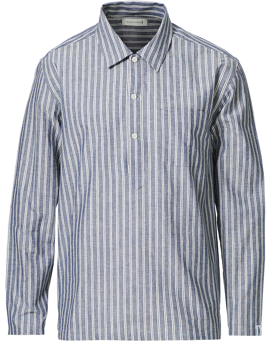 Herre | Skjorter | Mackintosh | Military Shirt Blue White