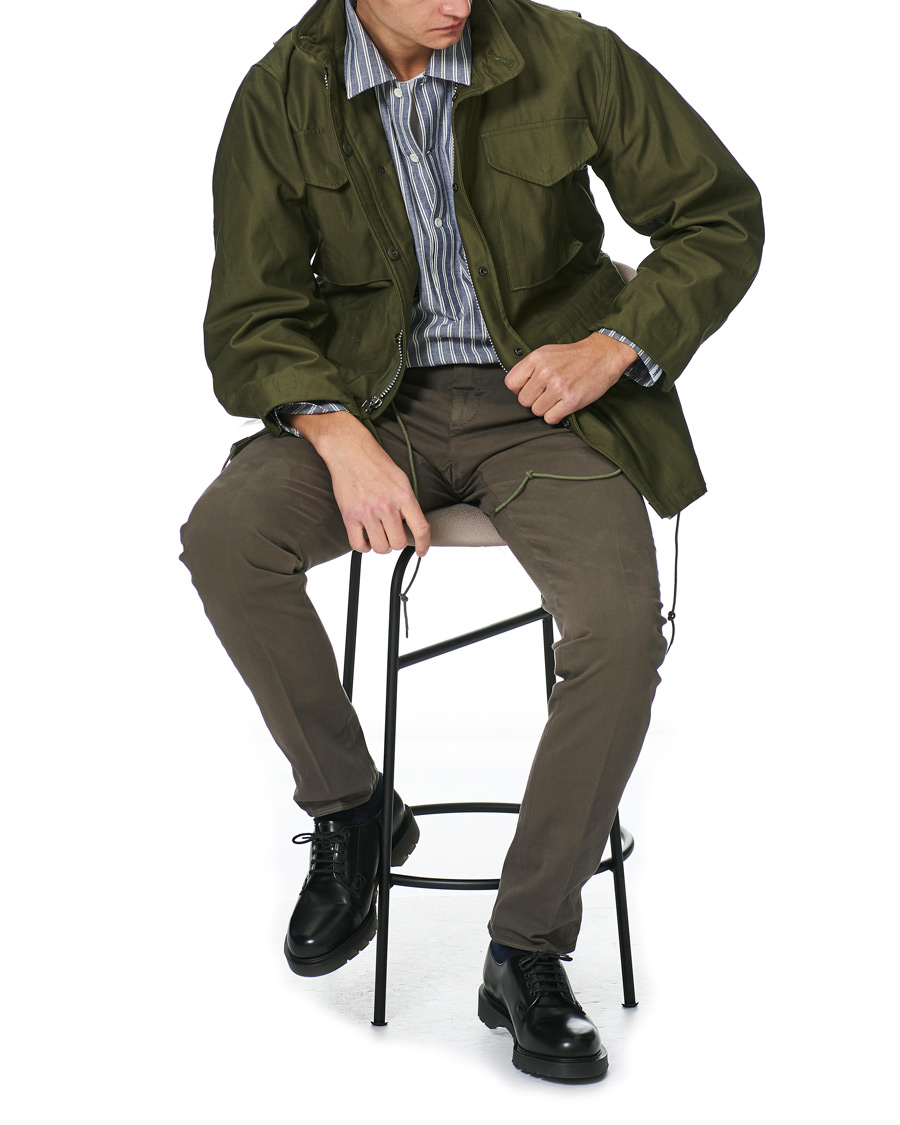 Herre | Skjorter | Mackintosh | Military Shirt Blue White
