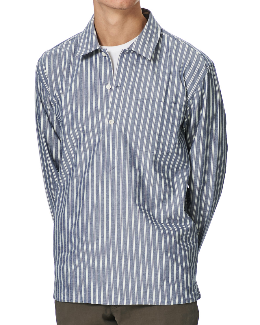 Herre | Skjorter | Mackintosh | Military Shirt Blue White