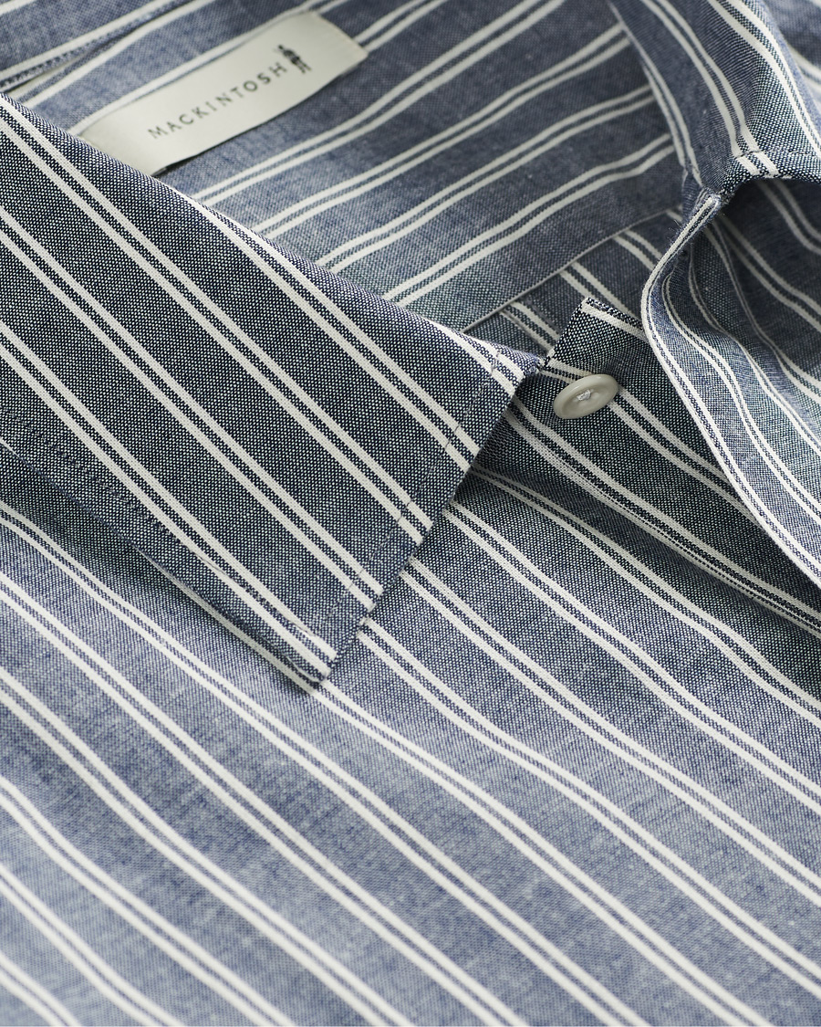 Herre | Skjorter | Mackintosh | Military Shirt Blue White