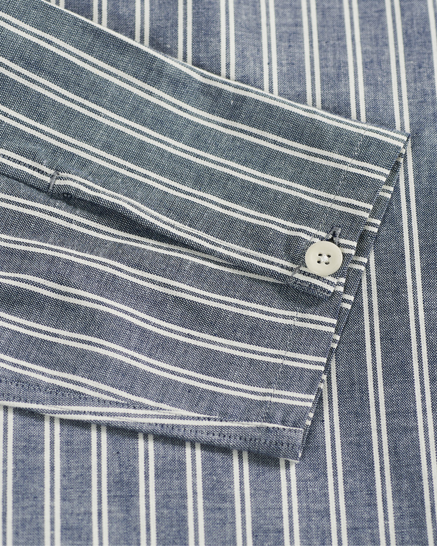 Herre | Skjorter | Mackintosh | Military Shirt Blue White