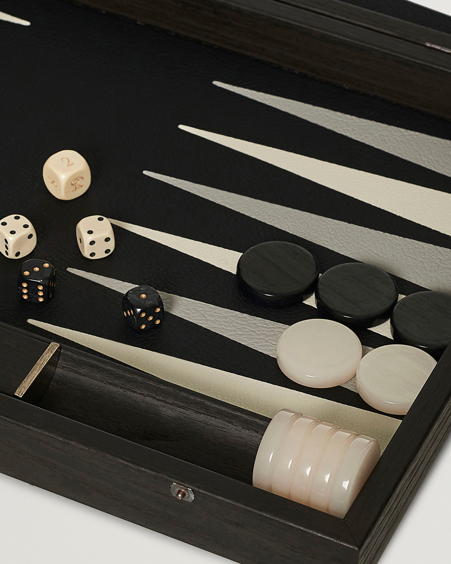 Herre | Spil & fritid | Manopoulos | Classic Leatherette Backgammon Set Black