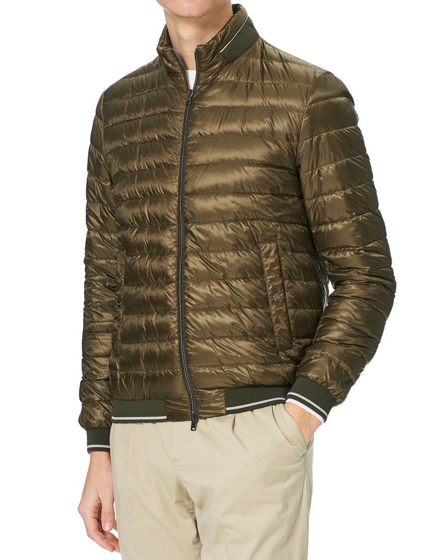 Herre | Jakker | Herno | Nylon Down Jacket Army Green
