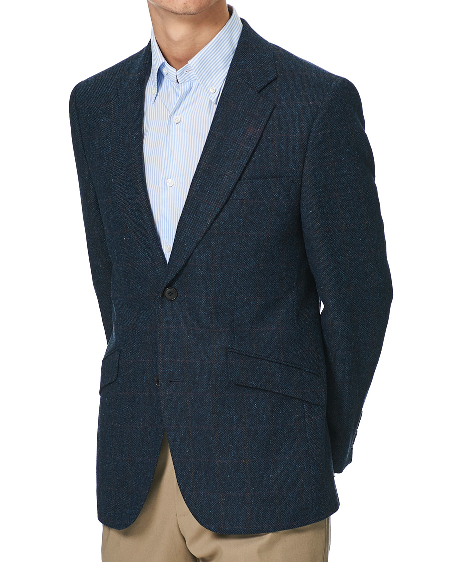 Herre | Blazere & jakker | Walker Slater | William Lambswool Tweed Jacket Navy Red