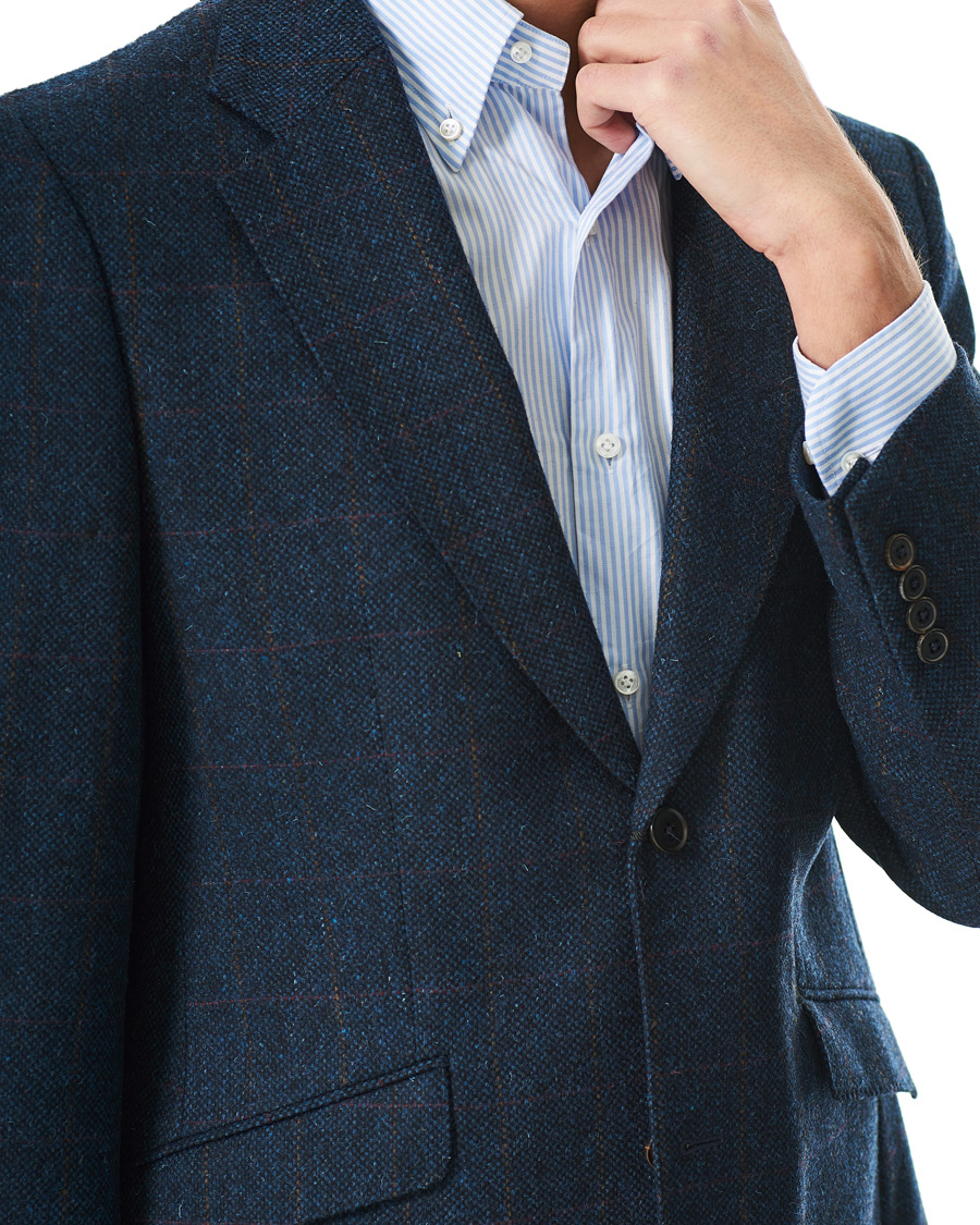 Herre | Blazere & jakker | Walker Slater | William Lambswool Tweed Jacket Navy Red