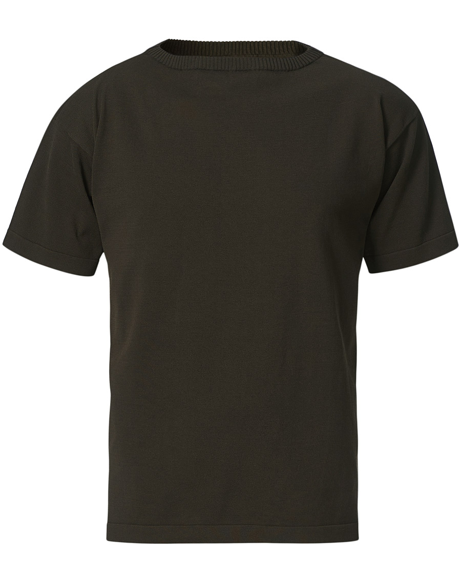 Herre | T-Shirts | Andersen-Andersen | Boatsman Short Sleeve Tee Hunting Green