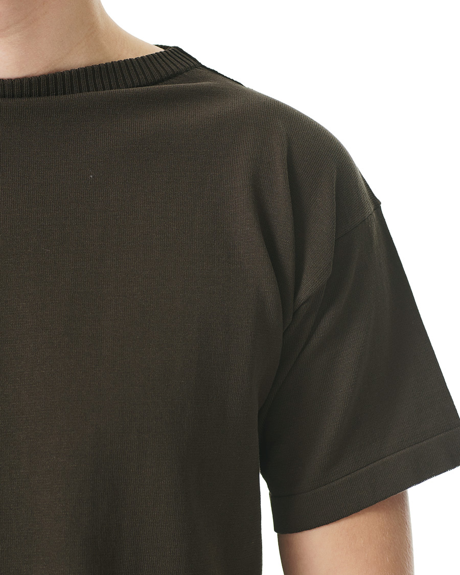 Herre | T-Shirts | Andersen-Andersen | Boatsman Short Sleeve Tee Hunting Green