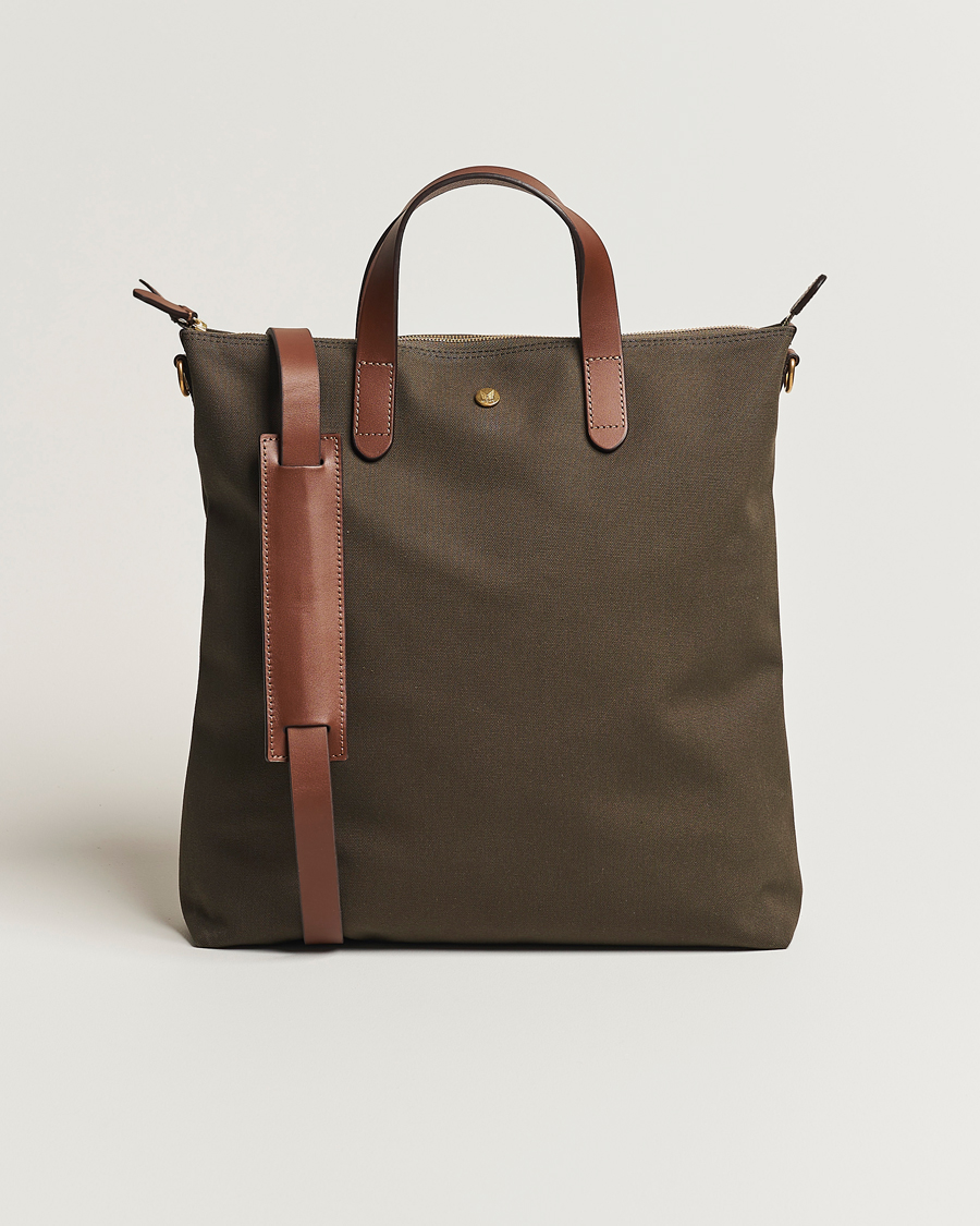 Herre | Tasker | Mismo | M/S Canvas Shopper Army/Cuoio
