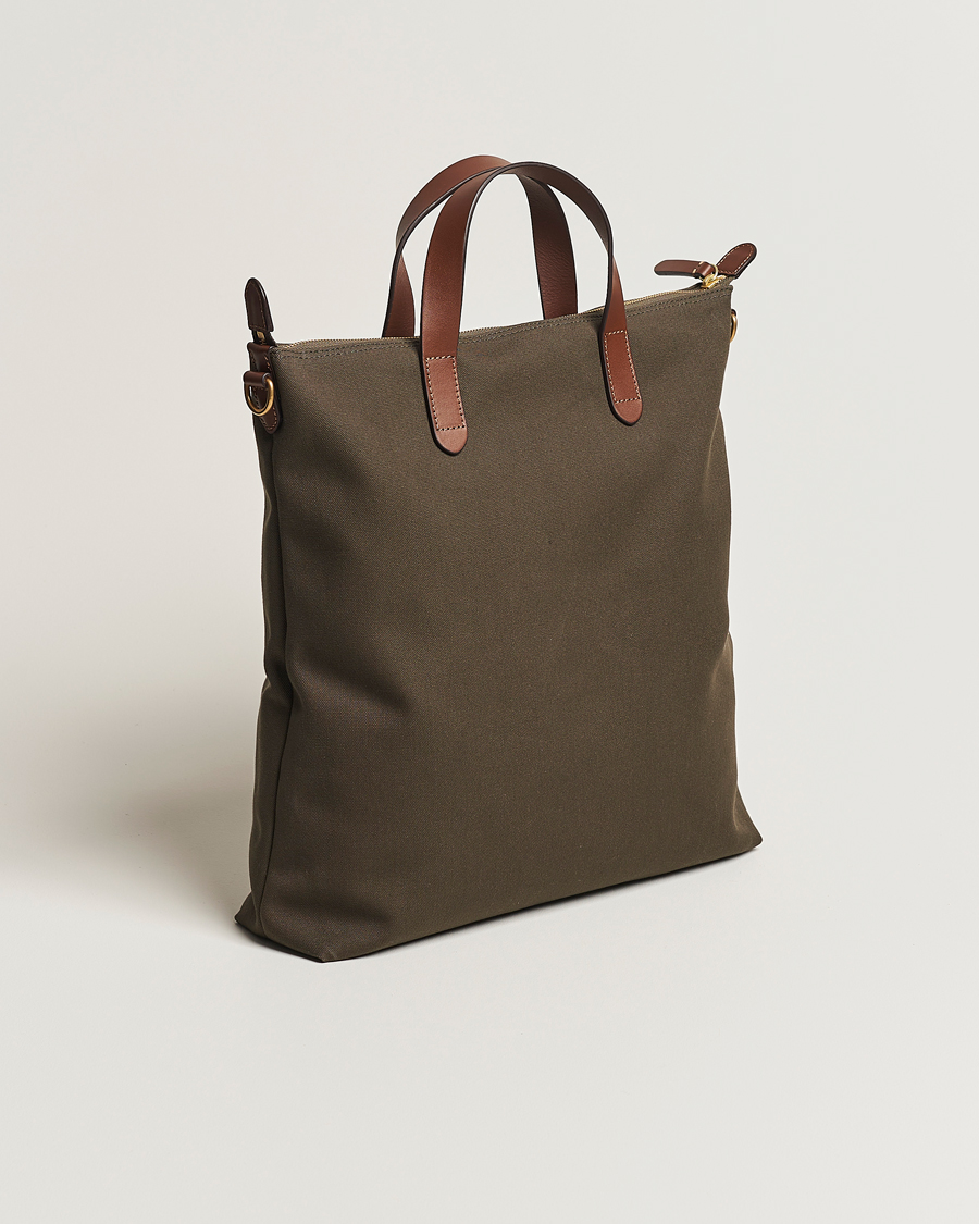 Herre | Tasker | Mismo | M/S Canvas Shopper Army/Cuoio
