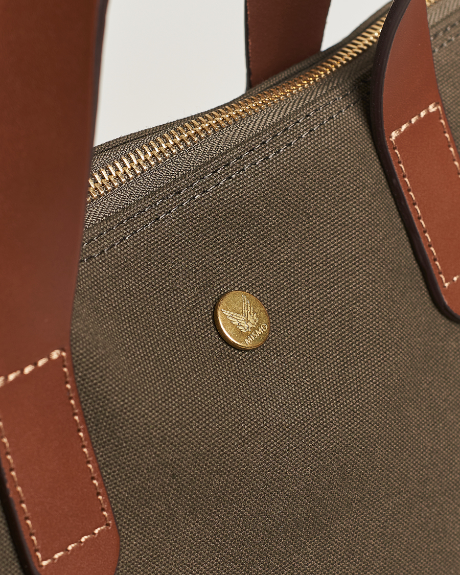 Herre | Tasker | Mismo | M/S Canvas Shopper Army/Cuoio