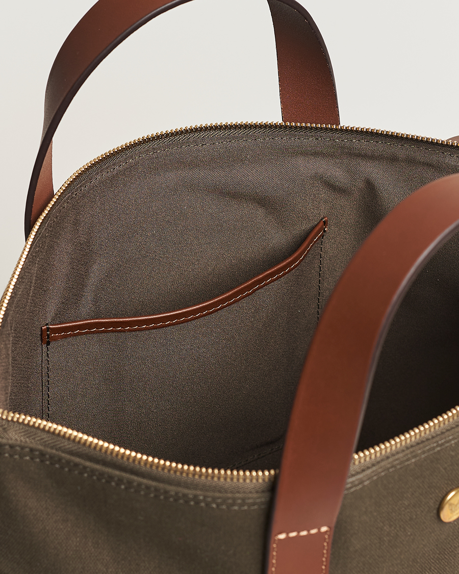Herre | Tasker | Mismo | M/S Canvas Shopper Army/Cuoio