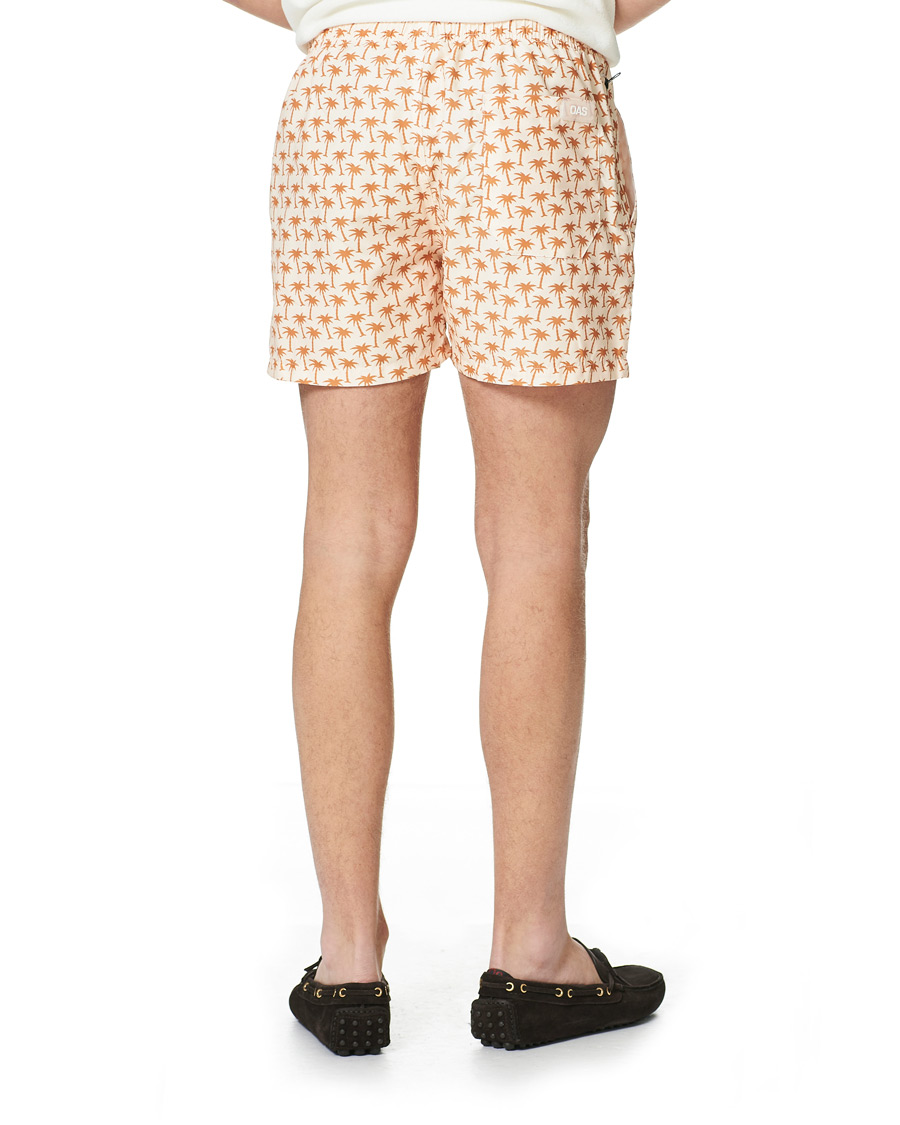 Herre | Badebukser | OAS | Printed Swim Shorts Beige Palm