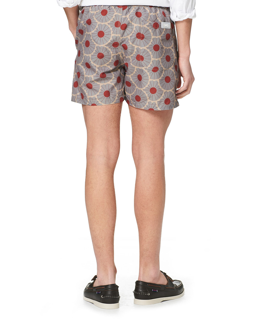 Herre | Badebukser | OAS | Printed Swim Shorts Grey Gatsby