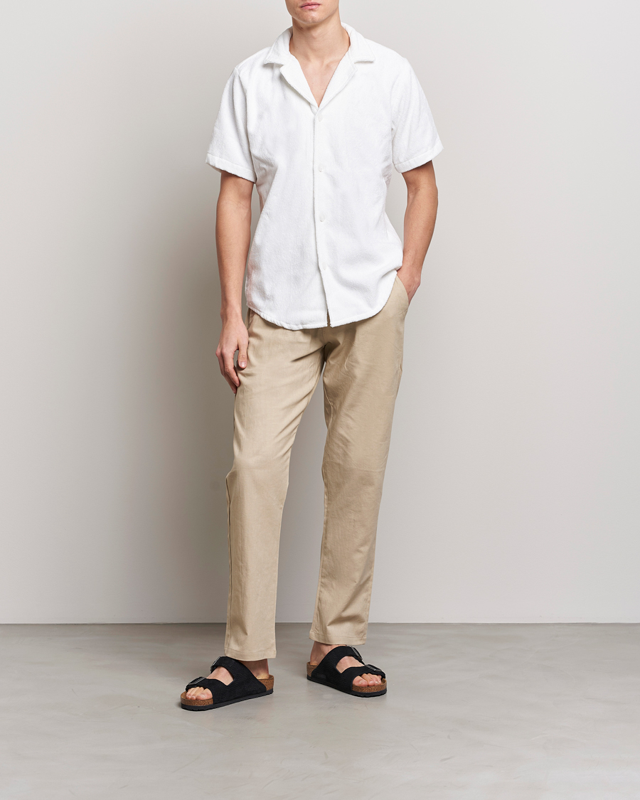 Herre | Bukser | OAS | Linen Long Pants Beige