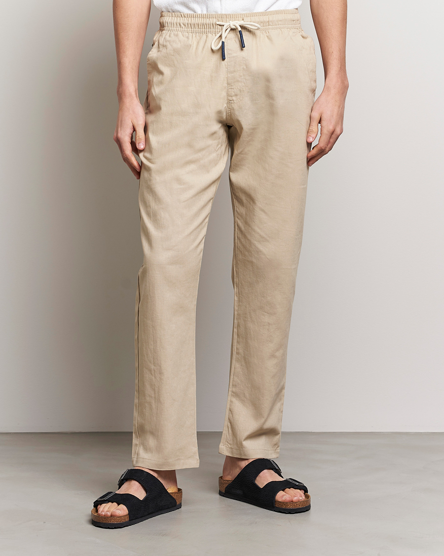 Herre | Tøj | OAS | Linen Long Pants Beige