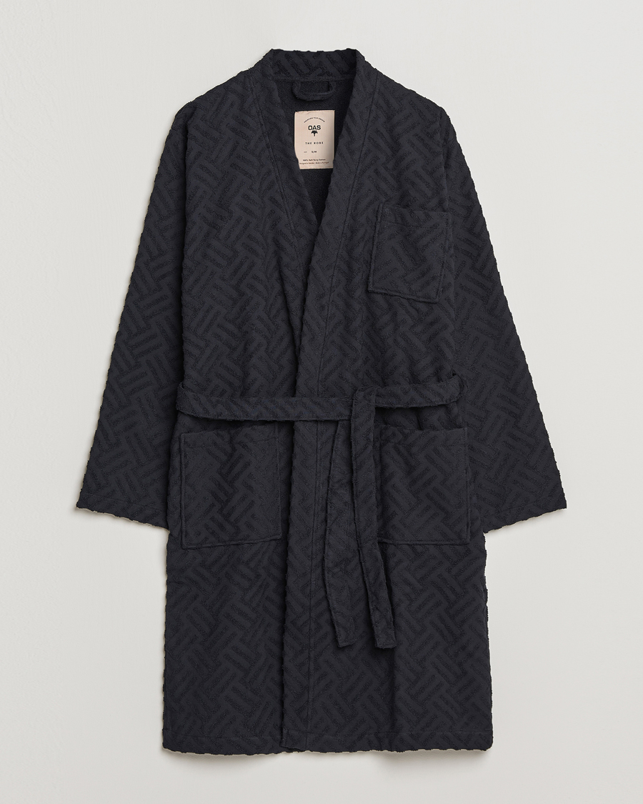 Herre | Pyjamas & Morgenkåber | OAS | Terry Robe Black Crossroad