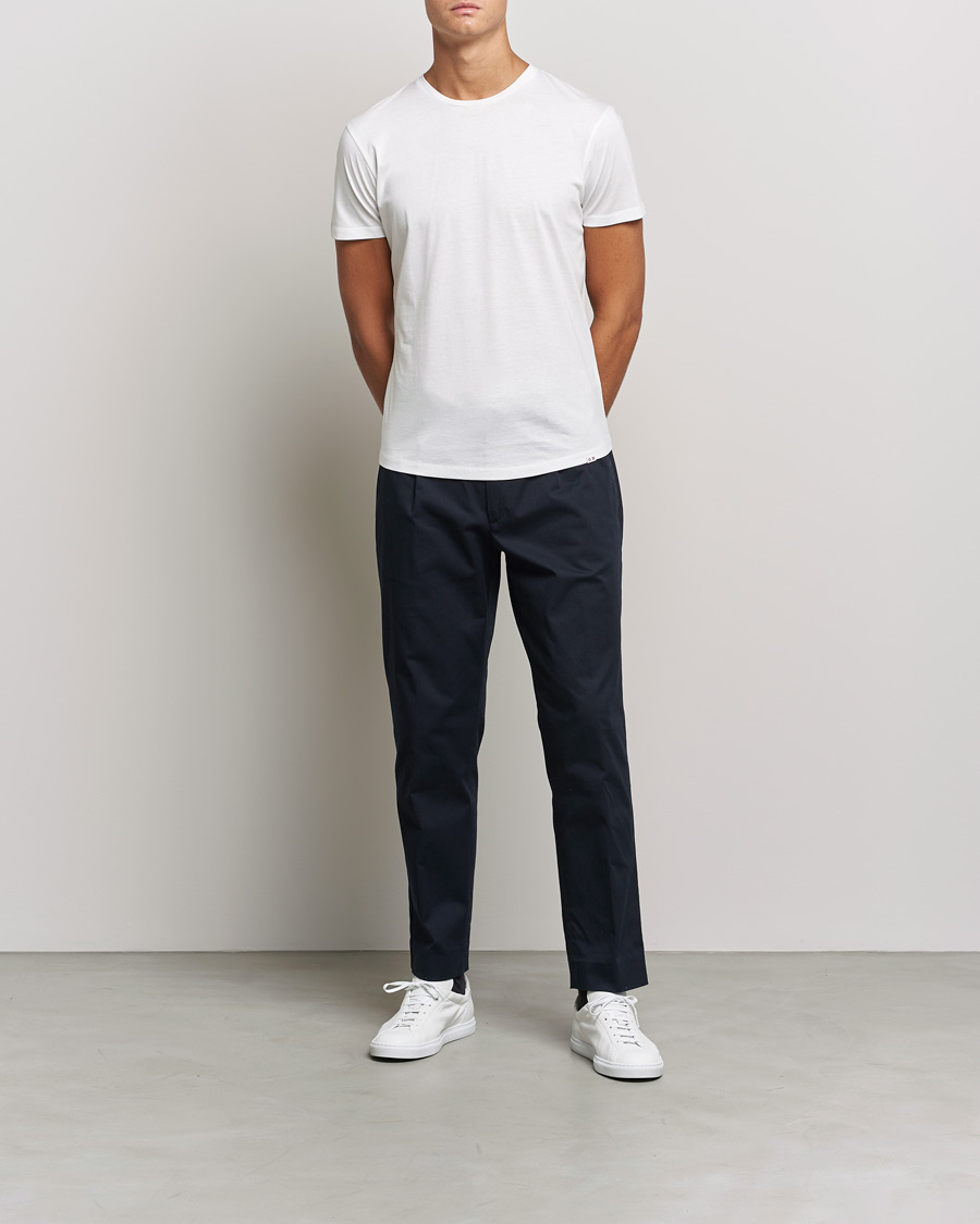 Herre | T-Shirts | Orlebar Brown | OB Crew Neck Mercerised Cotton Tee White