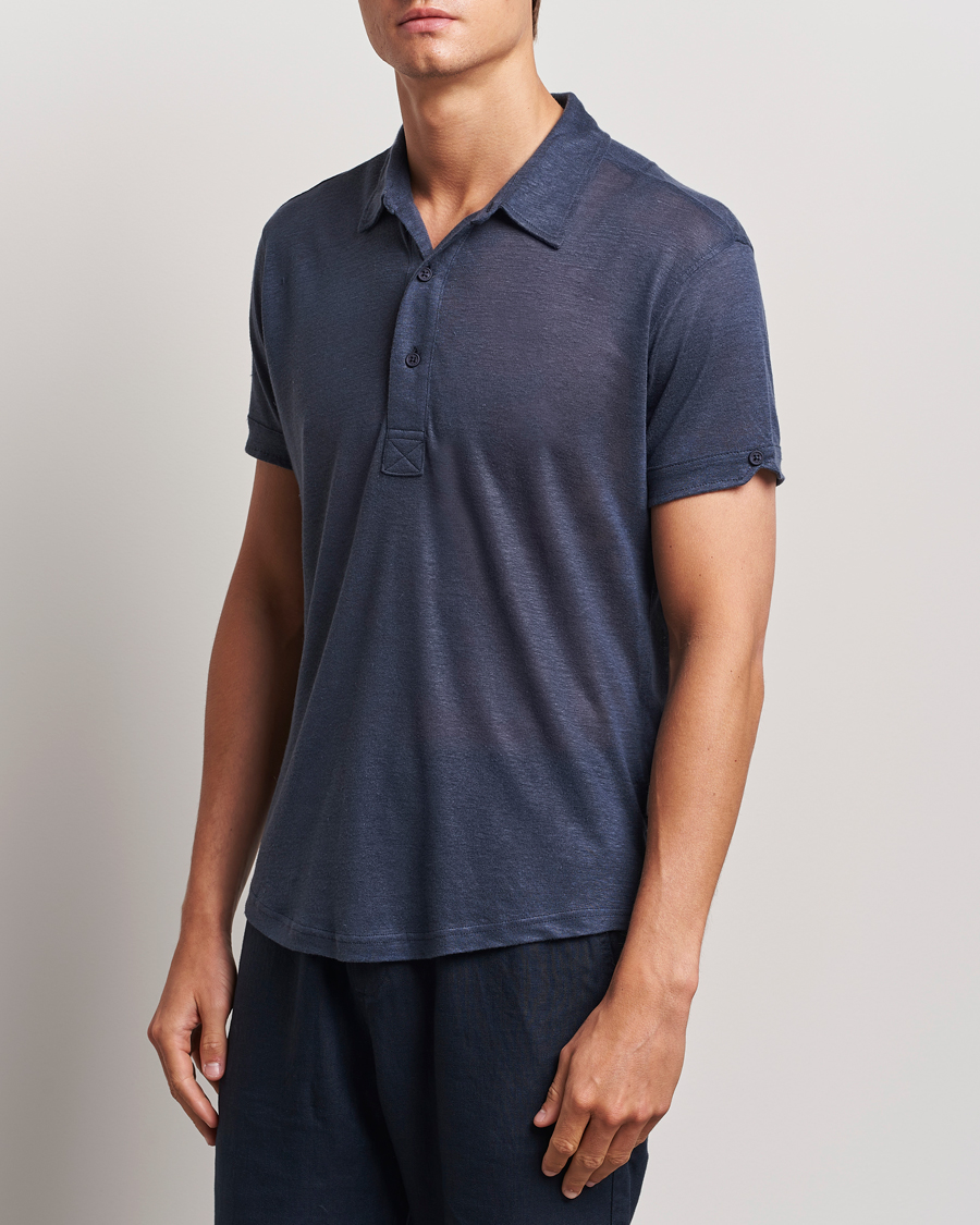 Herre | Polotrøjer | Orlebar Brown | Sebastian Linen Polo Navy