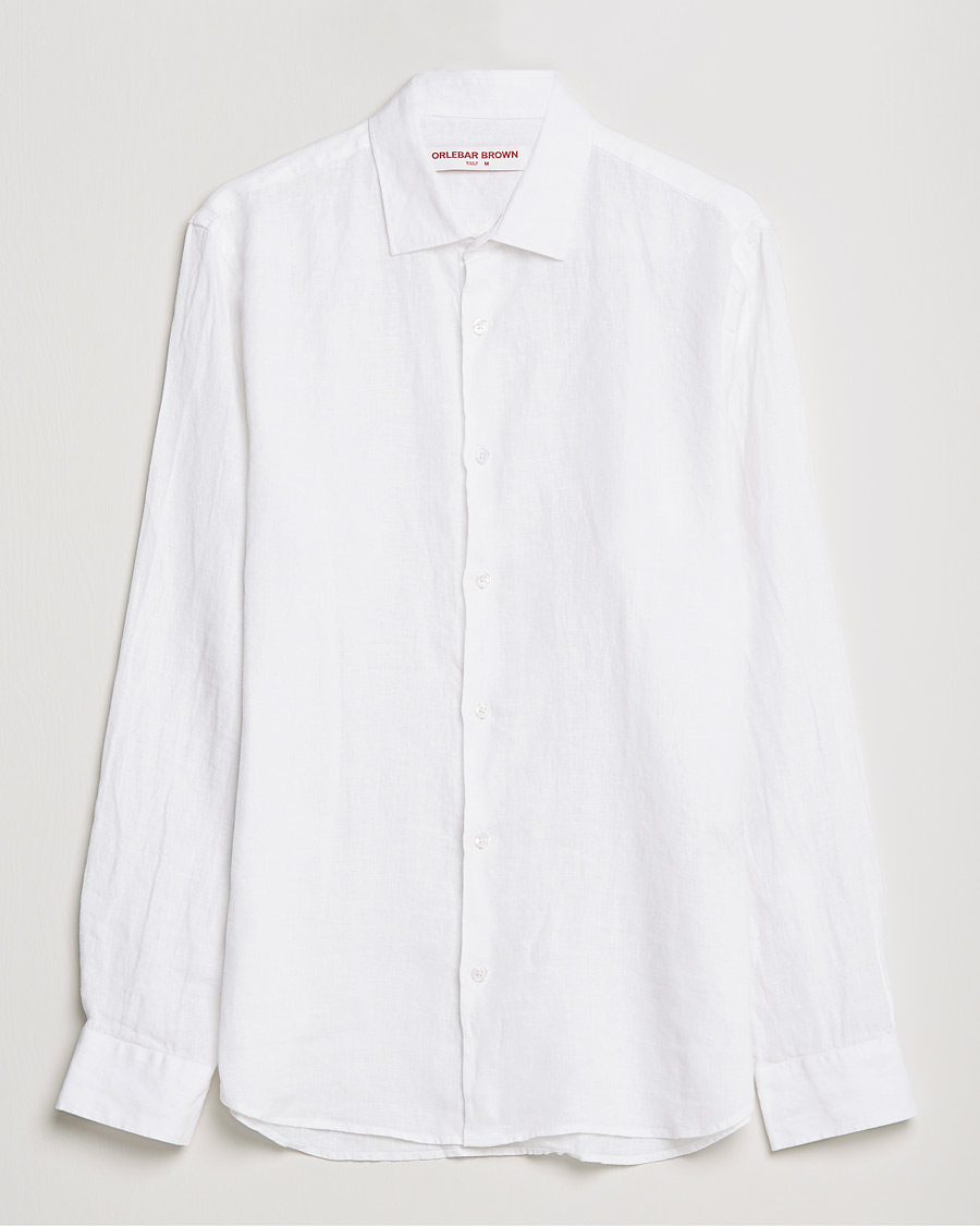 Herre | Skjorter | Orlebar Brown | Giles Linen CLS Shirt White
