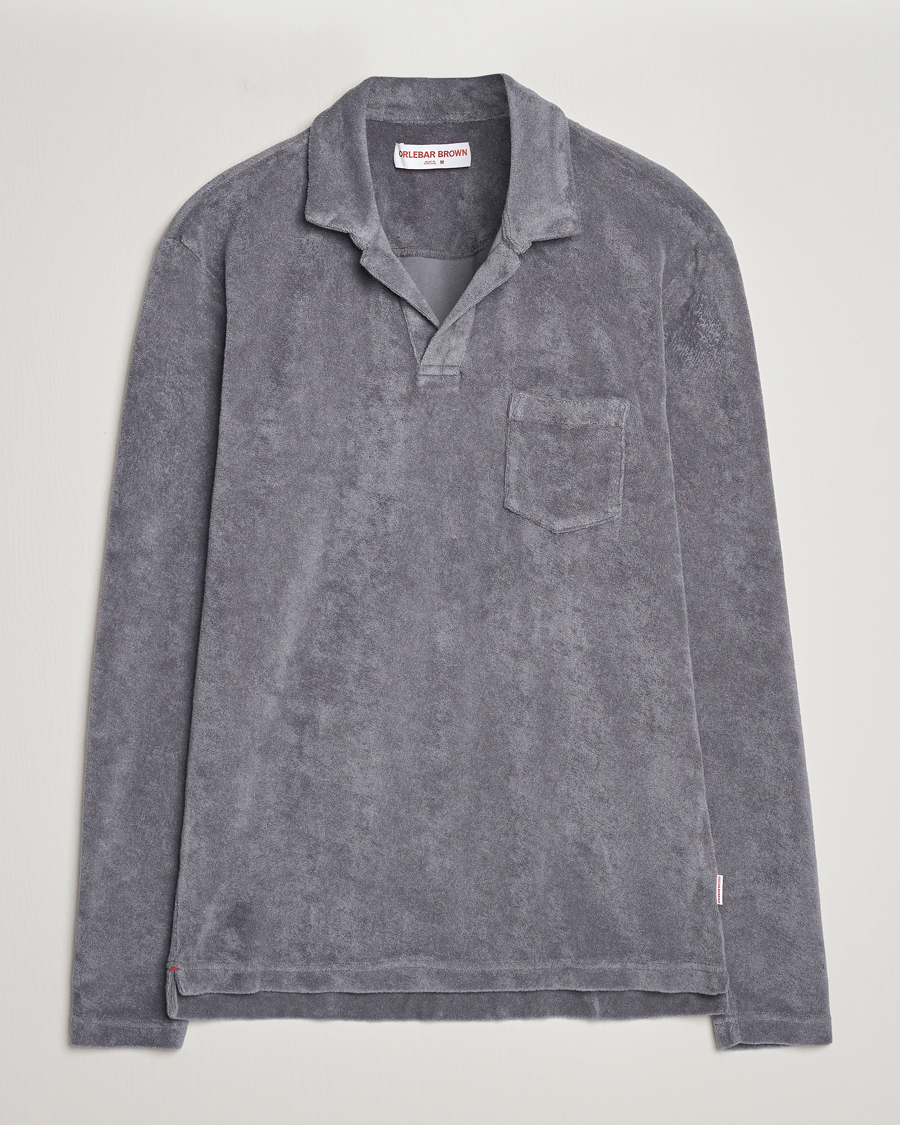 Herre | Trøjer | Orlebar Brown | Terry Long Sleeve Polo Granite
