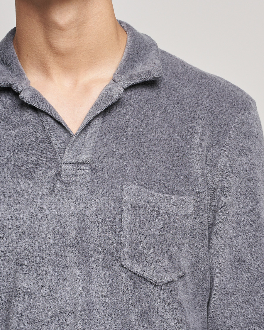 Herre | Trøjer | Orlebar Brown | Terry Long Sleeve Polo Granite
