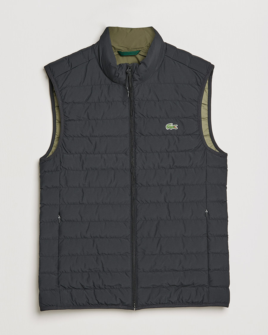 Herre | Vest | Lacoste | Lightweight Water-Resistant Quilted Zip Vest Black