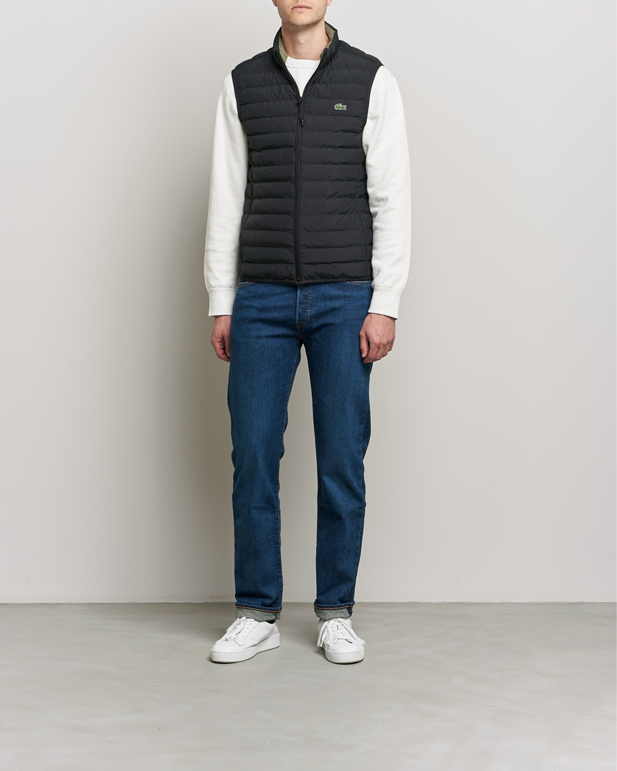 Herre | Veste | Lacoste | Lightweight Water-Resistant Quilted Zip Vest Black