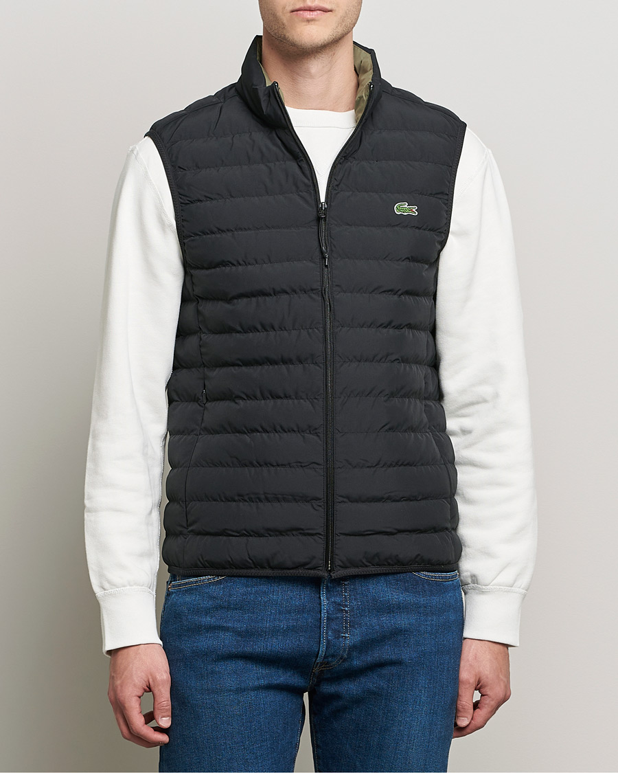 Herre | Veste | Lacoste | Lightweight Water-Resistant Quilted Zip Vest Black
