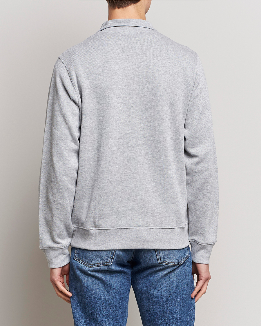Herre | Trøjer | Lacoste | Rib Interlock Half Zip Silver Chine