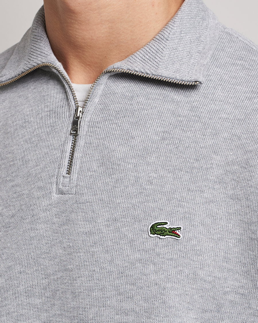 Herre | Trøjer | Lacoste | Rib Interlock Half Zip Silver Chine