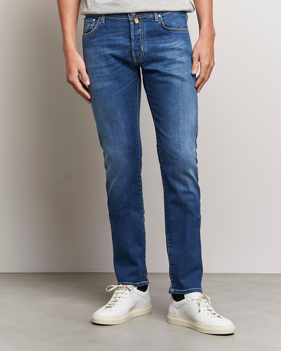 Herre | Italian Department | Jacob Cohën | Nick 622 Slim Fit Stretch Jeans Stone Wash