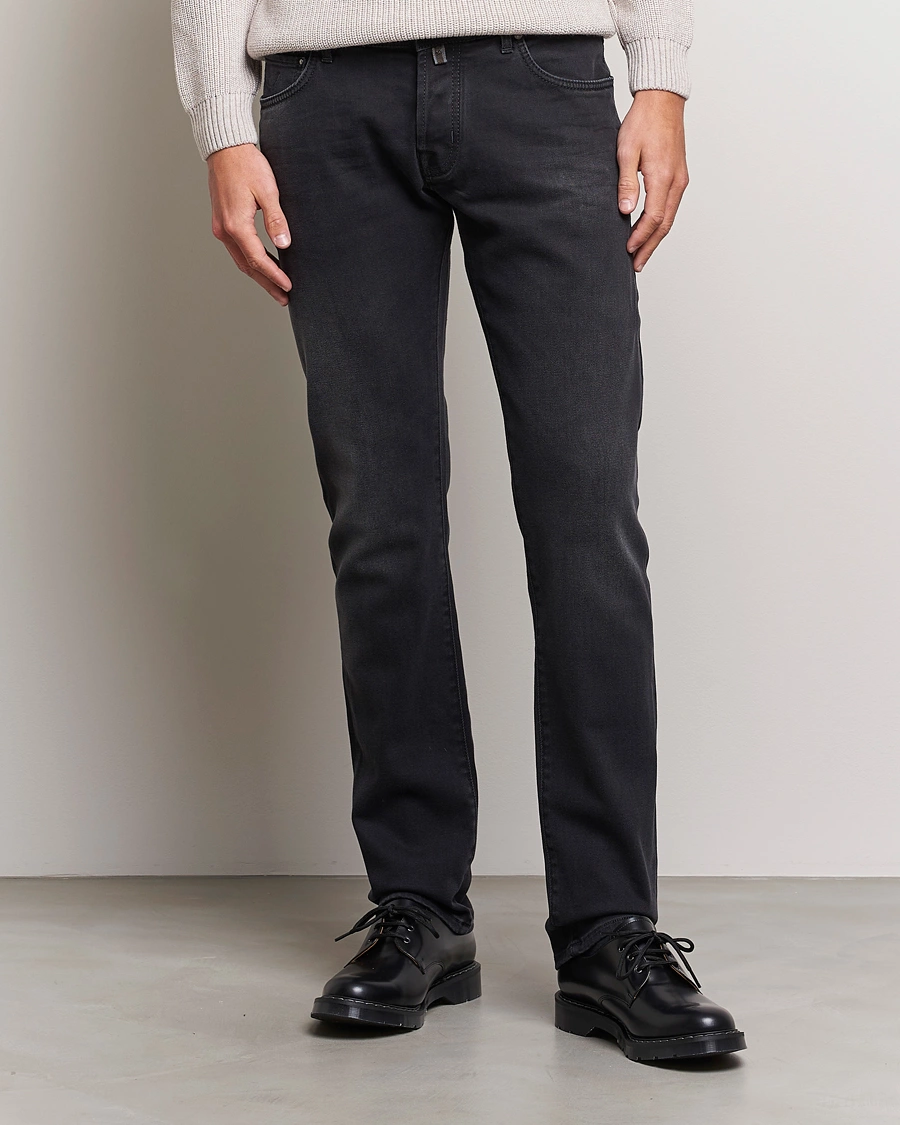 Herre | Sorte jeans | Jacob Cohën | Nick 622 Slim Fit Stretch Jeans Black Dark Stone